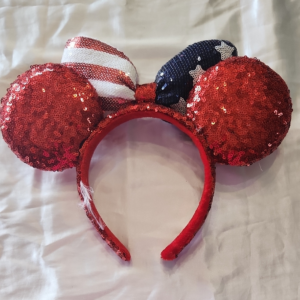 Sequin Patriotic Mouse Ears Headband - Picture 2 of 2